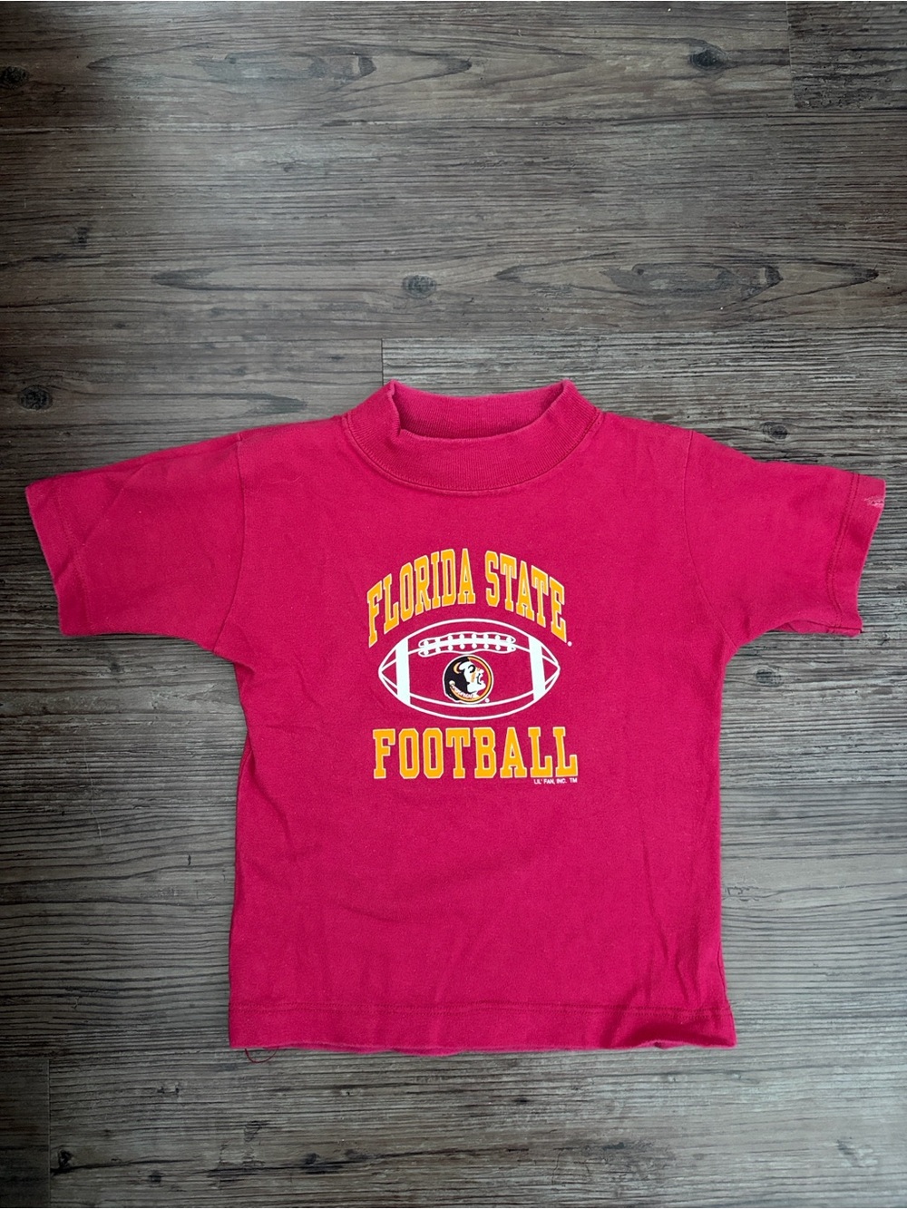 VINTAGE 90S FLORIDA STATE FOOTBALL RED GRAPHIC SHORT SLEEVE TSHIRT KIDS 4T
